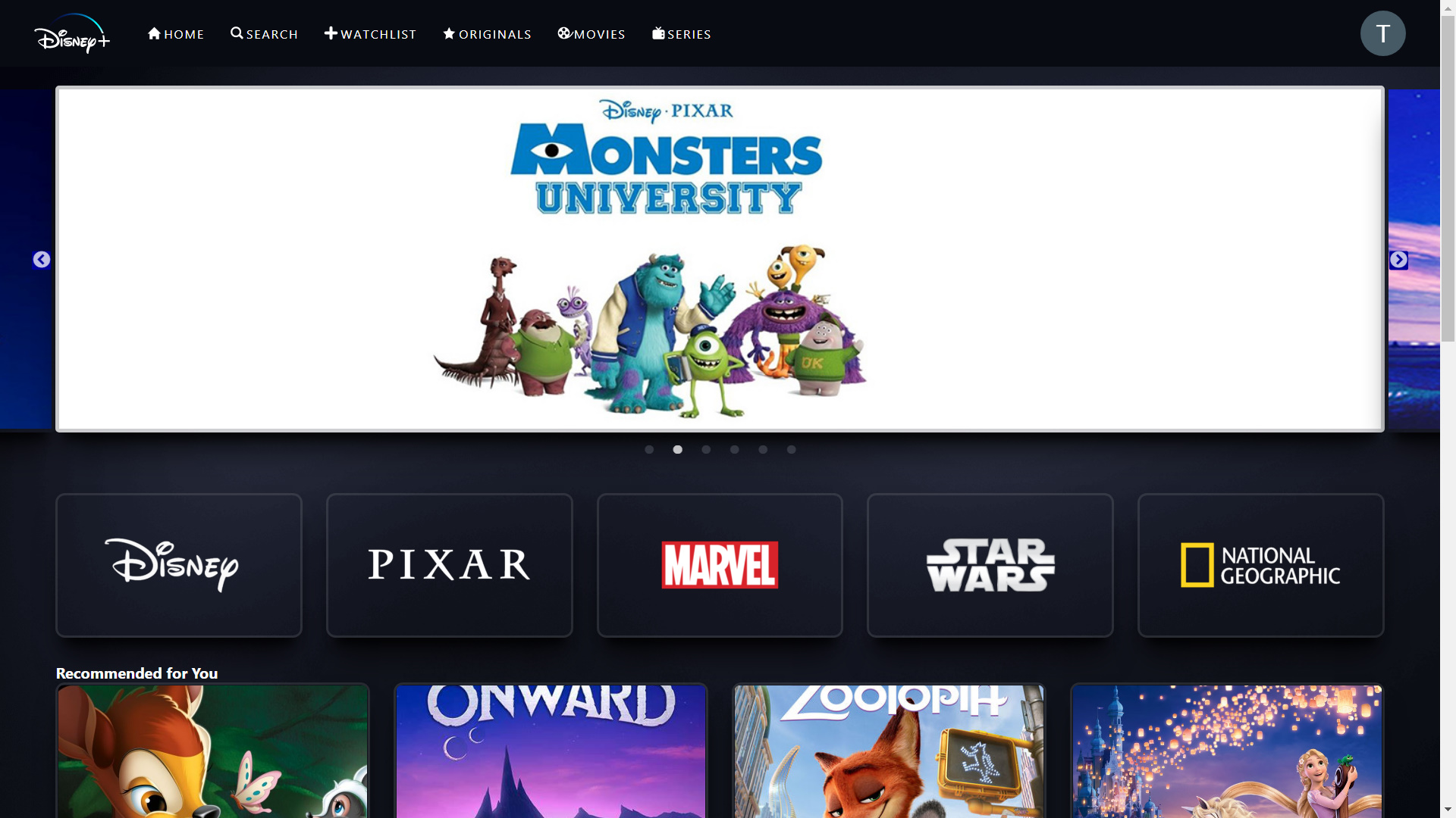 Disney+ Clone